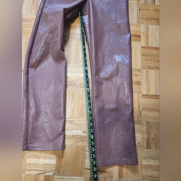 🎉 3/$60 Aritzia Wilfred Melina Vegan Leather Straight Leg Pants Size 4 - Picture 11 of 11